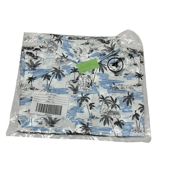Janie & Jack Palm Tree Collared Button Down Cotton Shirt Sz 4 Boys Toddler - Picture 3 of 10